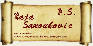 Maja Samouković vizit kartica